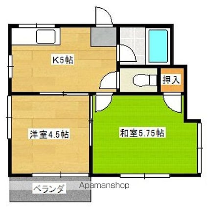リベルテ八千代[2K/29.84m2]の間取図