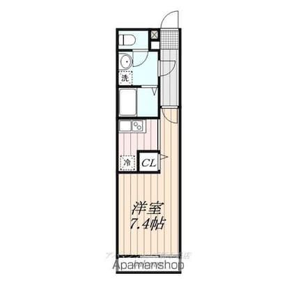 リブリ・クロシェット[1K/26.08m2]の間取図