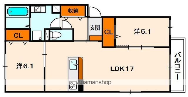 クレール東田宮の間取り写真