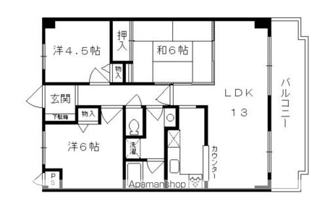 ライオンズマンション山科御陵の間取り写真