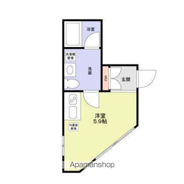 レジス光が丘[1R/17.42m2]の間取図