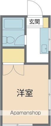 安田ハイツ[1K/18m2]の間取図