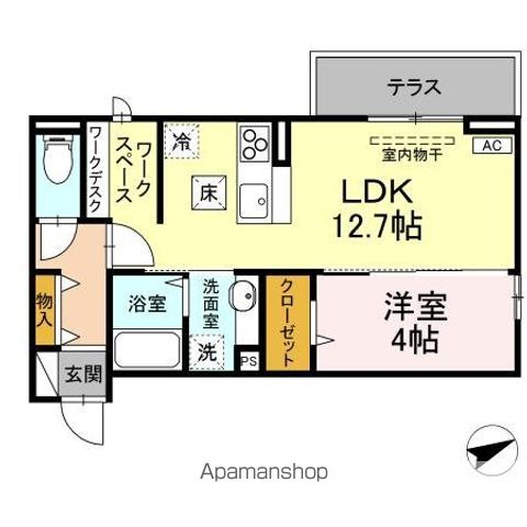DーROOM住吉 Aの間取り写真