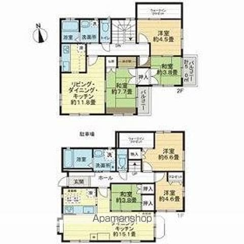東急大井町線 尾山台駅 徒歩9分 2階建 築28年の間取り写真
