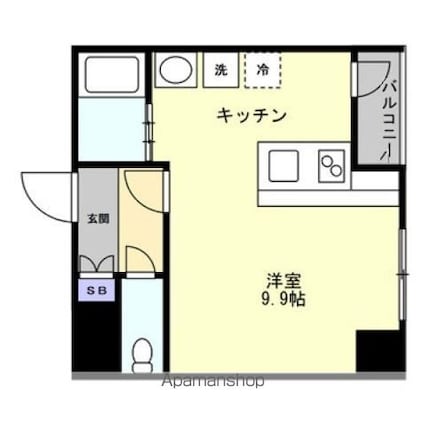 大手町ジョア[1R/21.83m2]の間取図