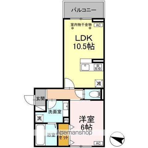 ＤーＲＯＯＭ野間大池 203 ｜ 福岡県福岡市南区柳河内２丁目3-34（賃貸アパート1LDK・2階・42.62㎡） その2