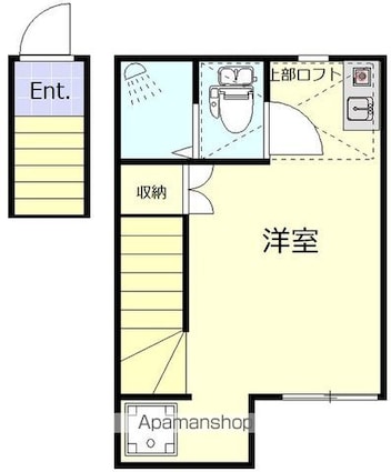 クアルト板橋[1R/15.52m2]の間取図