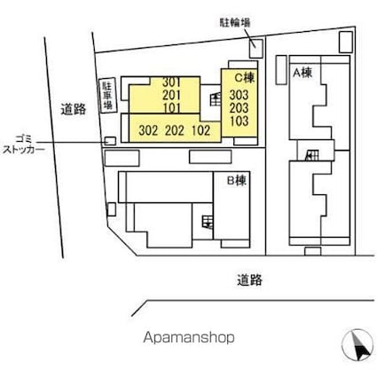 Ｄフラット大和田[1LDK/39.51m2]の配置図