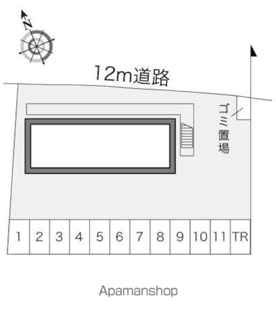 レオパレスコンフォート[1K/20.28m2]の配置図