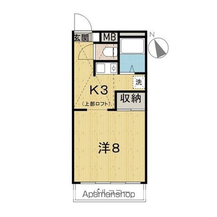 ロイヤル岩切Ⅱ[1K/23.18m2]の間取図