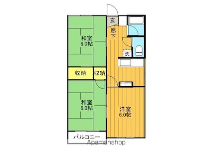 ファミールコーポ[3K/47.2m2]の間取図