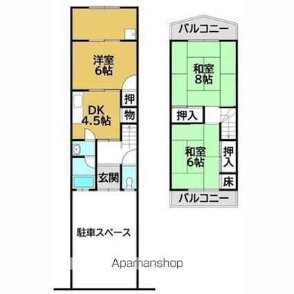中小森７貸家[3K/59.22m2]の間取図