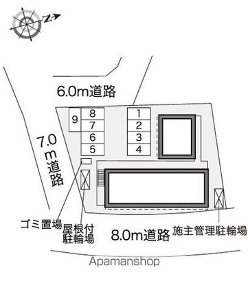 レオパレスボヌールメゾンＤ[1K/19.87m2]の配置図