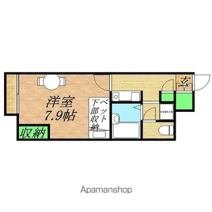 レオパレス春望[1K/23.61m2]の間取図