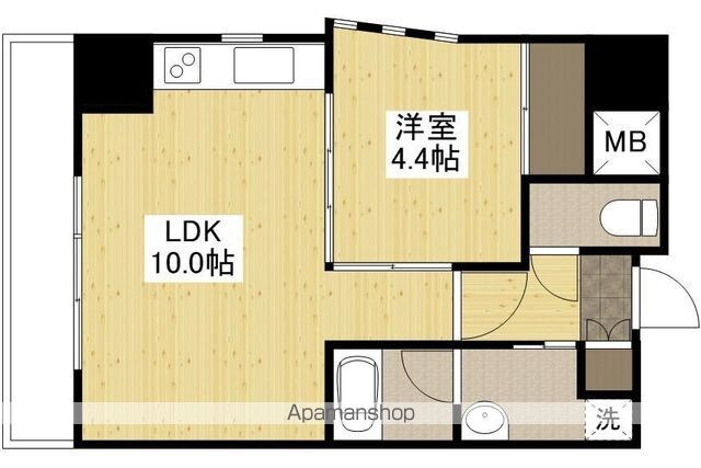 オプレ横川[1LDK/34.98m2]の間取図