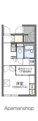 レオパレスエスターテベント[1K/23.27m2]の間取図