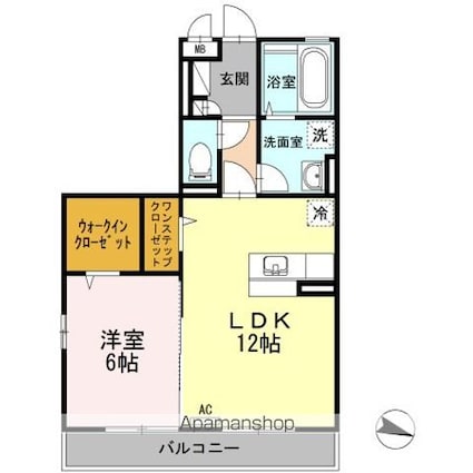 レクサス新宿通[1LDK/48.23m2]の間取図