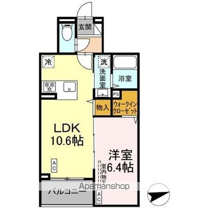 セレスティア祖師谷[1LDK/39.38m2]の間取図