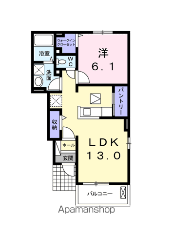 【岐阜市長良小松町のアパートの間取り】