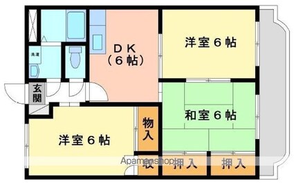 リミエール藤本[3DK/56.85m2]の間取図