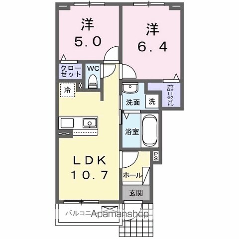 カレント レジデンス 下増田Iの間取り写真