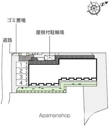 レオネクストグリーンガーデン[1R/26.5m2]の配置図