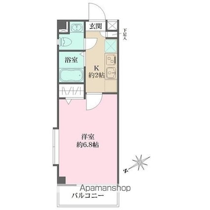 ＡＺＵメゾン西荻窪[1K/20.38m2]の間取図