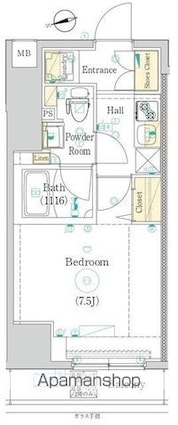 ＨＹ’ｓ　上野松が谷[1K/25.55m2]の間取図