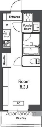 レキシントン・スクエア曙橋[1K/22.96m2]の間取図