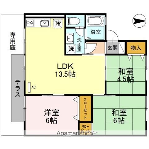 エクセレントサカウエ A棟の間取り写真