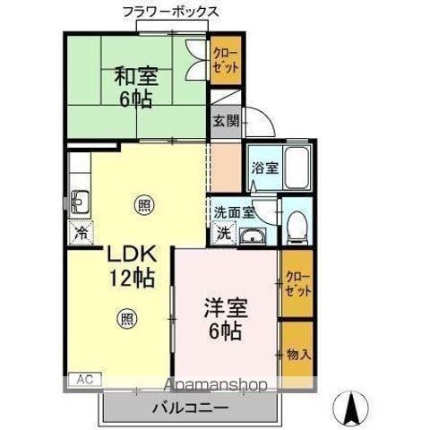 プレジール小野 B棟の間取り写真