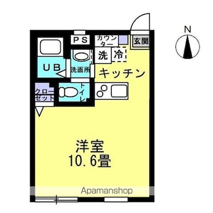 Ｓｔ．セシリア[1R/30.24m2]の間取図
