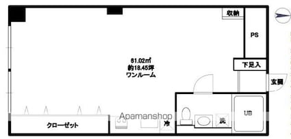 東京都新宿区富久町[1R/61.02m2]の間取図