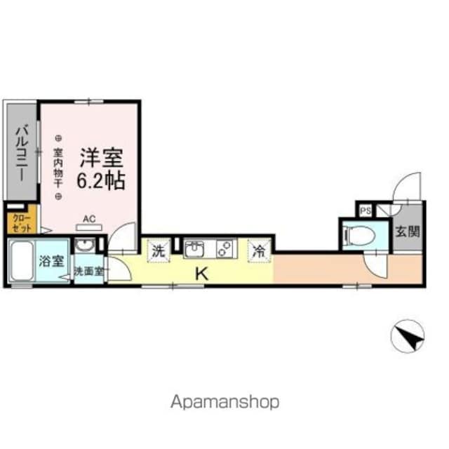 セレッソＹＰ[1K/27.97m2]の間取図