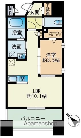 福岡市中央区舞鶴のマンションの間取り