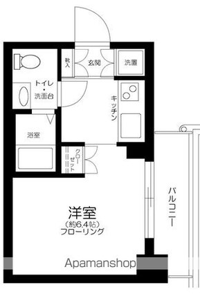セントパレス池袋[1K/20.7m2]の間取図