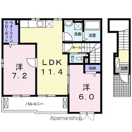 Ｈ・ＣＡＮＴＩＫ　Ⅳ[2LDK/59.34m2]の間取図