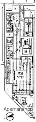 東京都中野区鷺宮２丁目[1K/21.35m2]の間取図