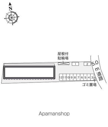 レオパレスＫＫＳ　木ノ本[1K/23.6m2]の配置図