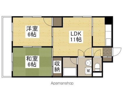 東雲奥野ビル[2LDK/50m2]の間取図