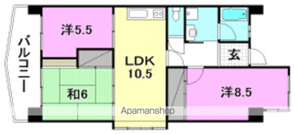 セントヒルズ山越[3LDK/68.66m2]の間取図