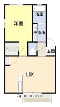 サウザンドタウン　Ｃ棟[1LDK/42.72m2]の間取図