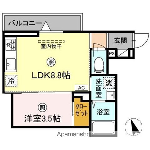 【ＡＳＳＥＴーＣＯＵＲＴ錦町の間取り】