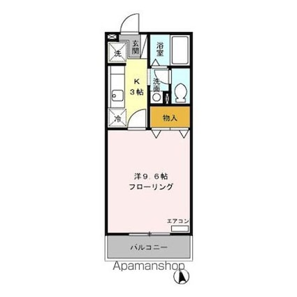 セピアコート[1K/30.03m2]の間取図