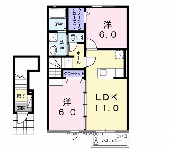 【プランドール須恵中央Ａの間取り】