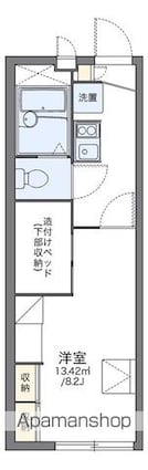 レオパレスディアコート　六木[1K/22.35m2]の間取図