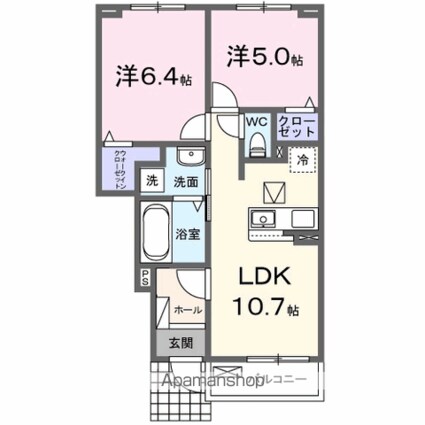 ＲＳＲ（アールエスアール）[2LDK/50.47m2]の間取図