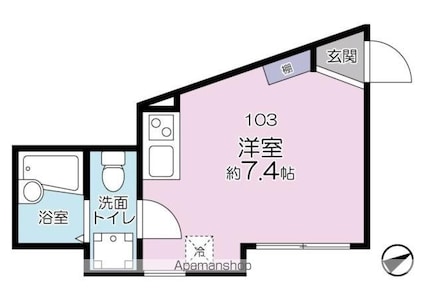 グランツ東武練馬[1R/16.65m2]の間取図