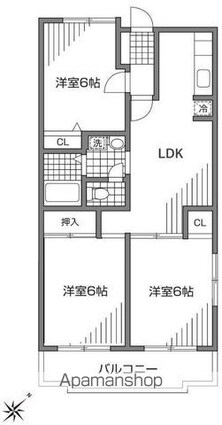 ウィンダム宮前[3LDK/59.46m2]の間取図