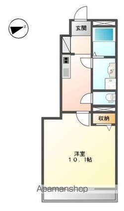 滋賀県米原市梅ケ原[1K/31.57m2]の間取図